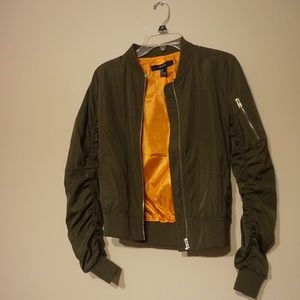 Olive bomber jacket